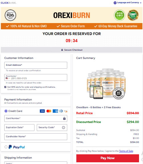 OrexiBurn - Secure Checkout 